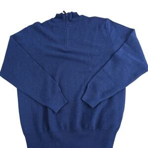 Allen Edmonds 1/4 zip sweater pullover Italy Superfine merino wool 6853 XL
